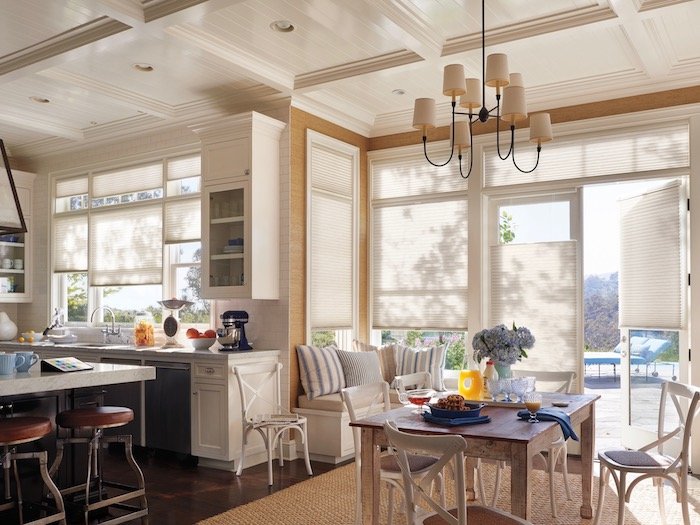 Duette® Honeycomb Shades come with Top-Down/Bottom-Up functionality.
