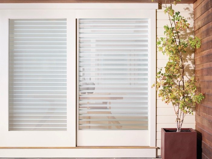 Silhouette® Window Shadings on a sliding-glass door.