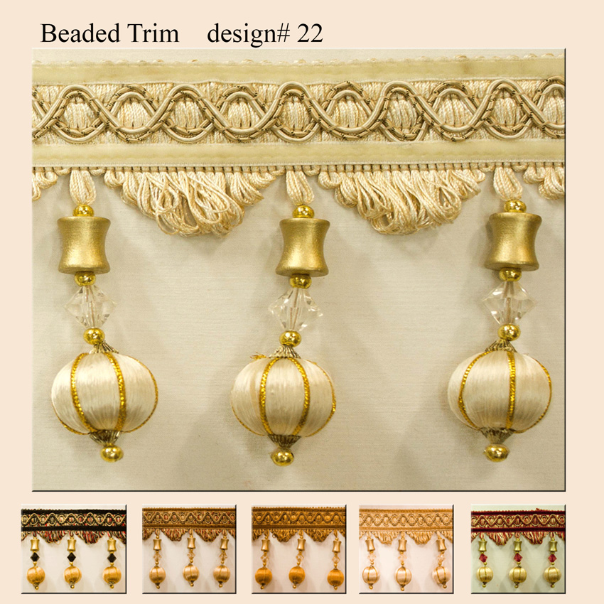 Beaded Trims Brilliant Drapery Design Inc.