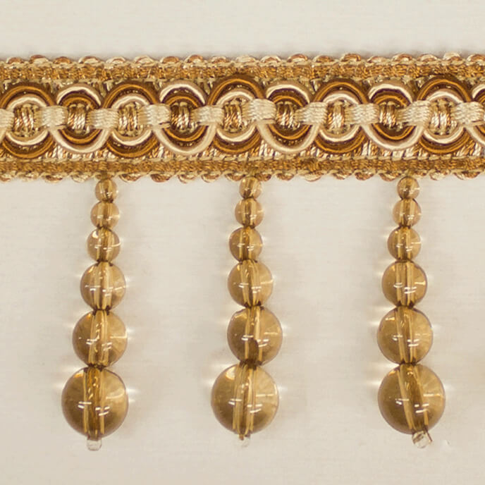 Trim Beaded Design 12 Beige Brown Brilliant Drapery Design Inc.