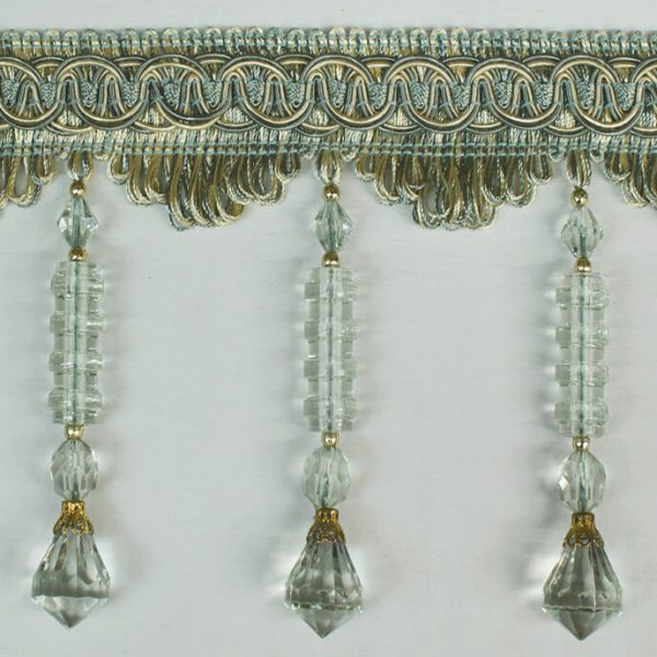 Trim Beaded Design 4 Blue Green Brilliant Drapery Design Inc.