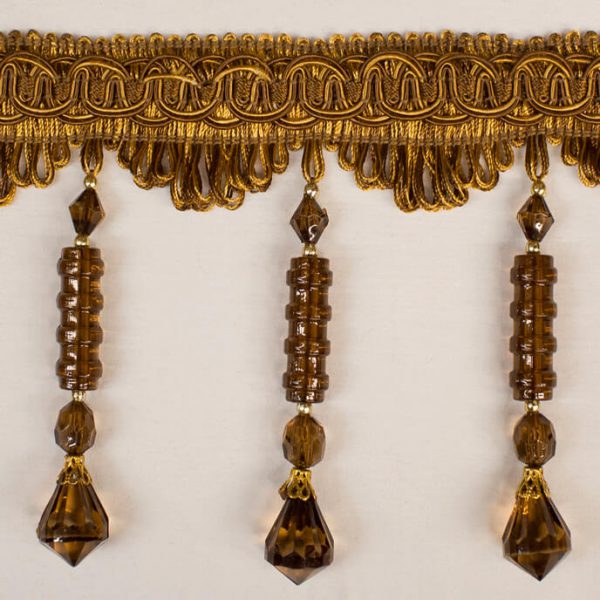 Trim Beaded Design 4 Bronze Brilliant Drapery Design Inc.