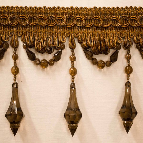 Trim Beaded Design 16 Brown Brilliant Drapery Design Inc.