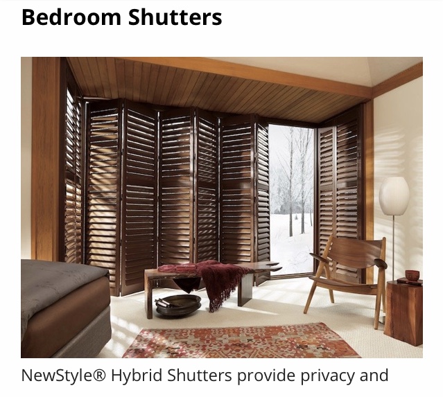 NewStyle® Hybrid Shutters provide privacy and light filtering