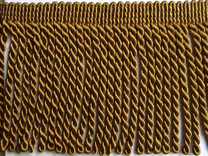 4 Vintage/Antique French Bronze  Metallic Bullion Tiny 1 1/2" Tassel Fringe 