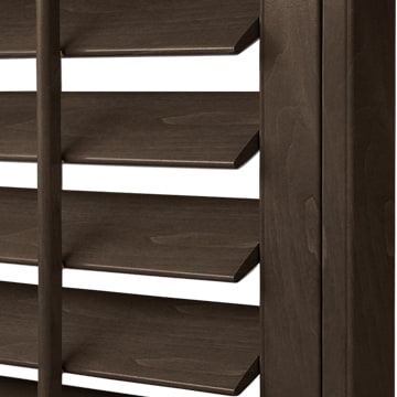 Hunter Douglas - Heritance shutters- Brilliant Drapery Design - espresso-close1