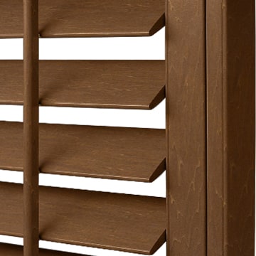Hunter Douglas - Heritance shutters- Brilliant Drapery Design - oak-close1
