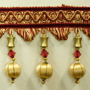 Beaded Trim 22 Red