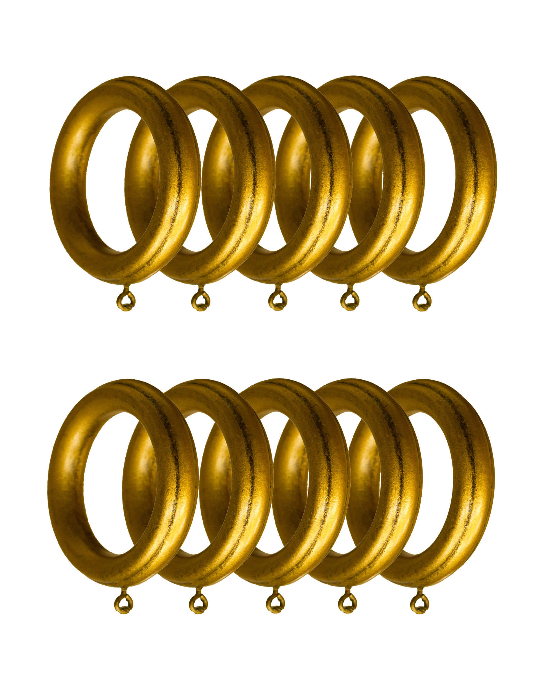 Wood Curtain Ring for 2 1/4 Curtain Rods~Each