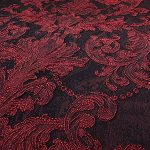 Jacquard Cosmopolitan Red & Black Fabric