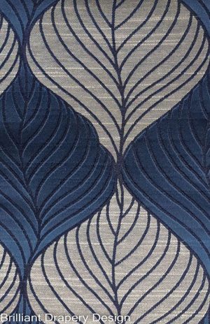 leaves Blue Jacquard