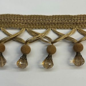 Beaded Trim , Design 29 , Light Brown