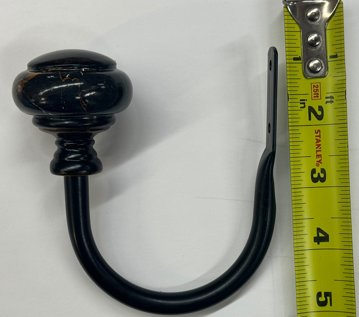 Tieback Holder Black Brown semi circular shape type (Pair