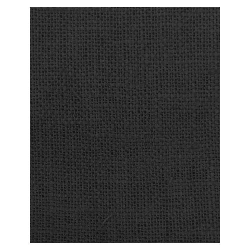 Pam linen fabric Black with matte black tone and soft natural weave