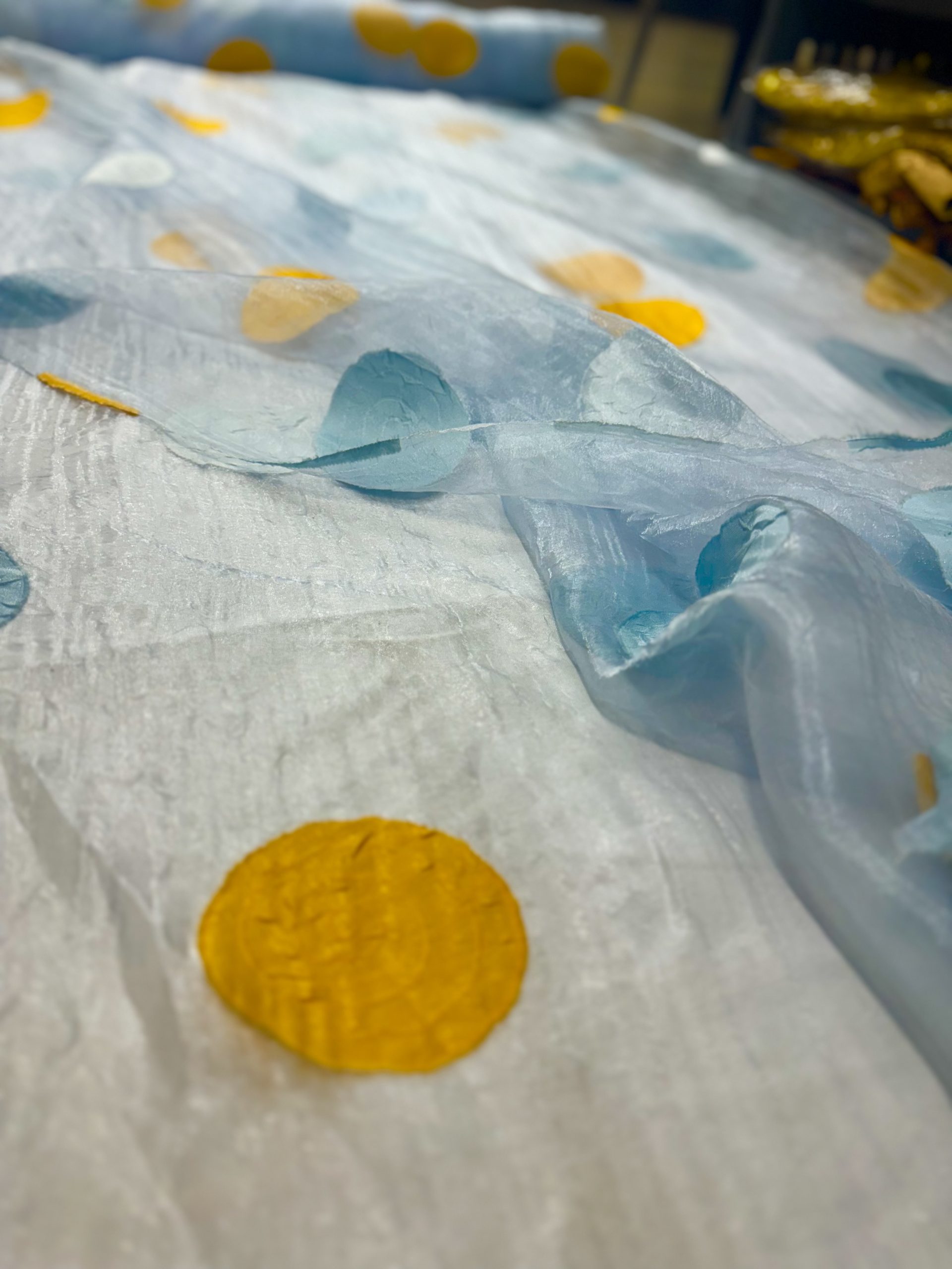 Poco Dot Blue Fabric.