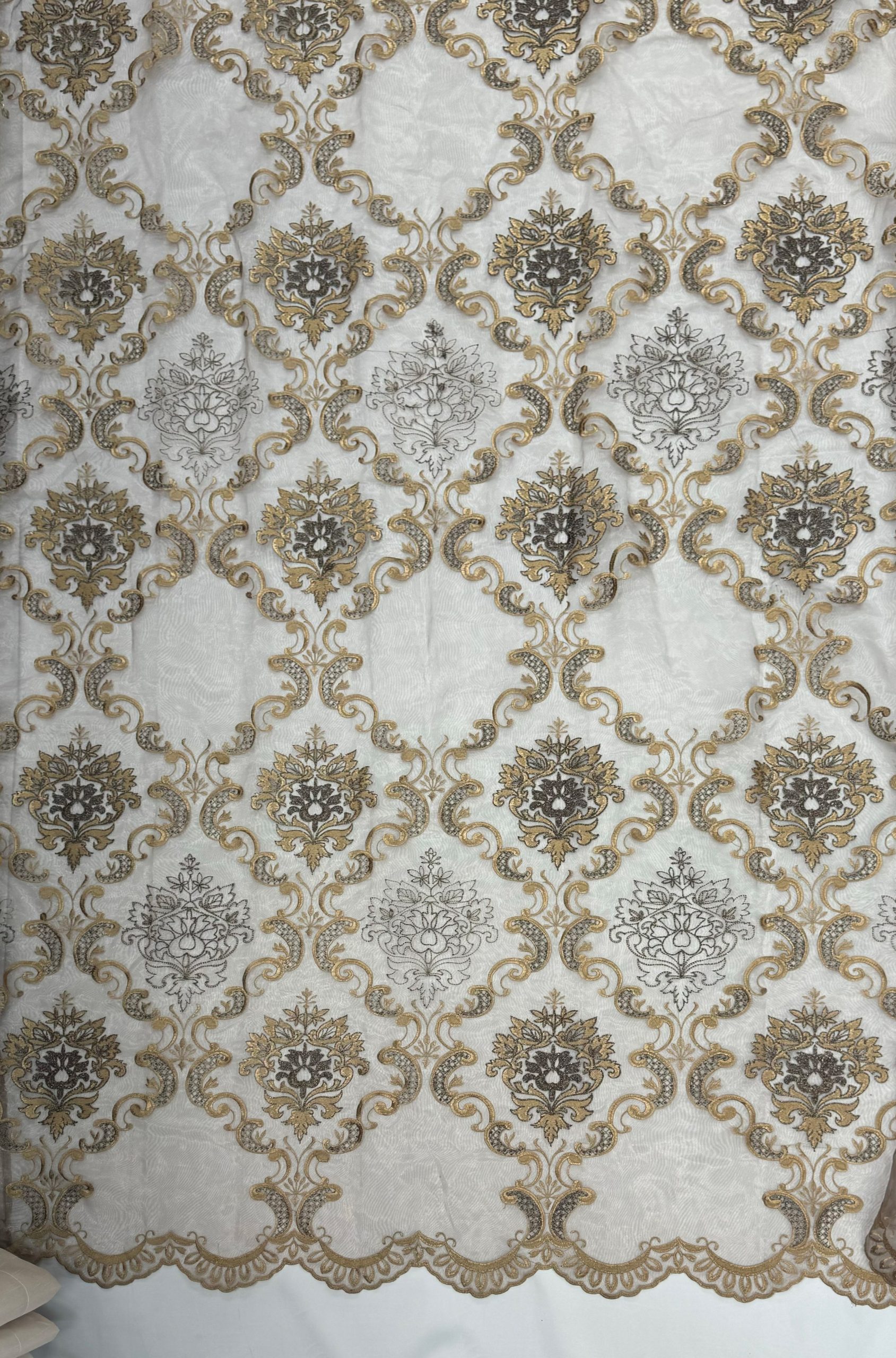 Embroidery Sheer Brown.