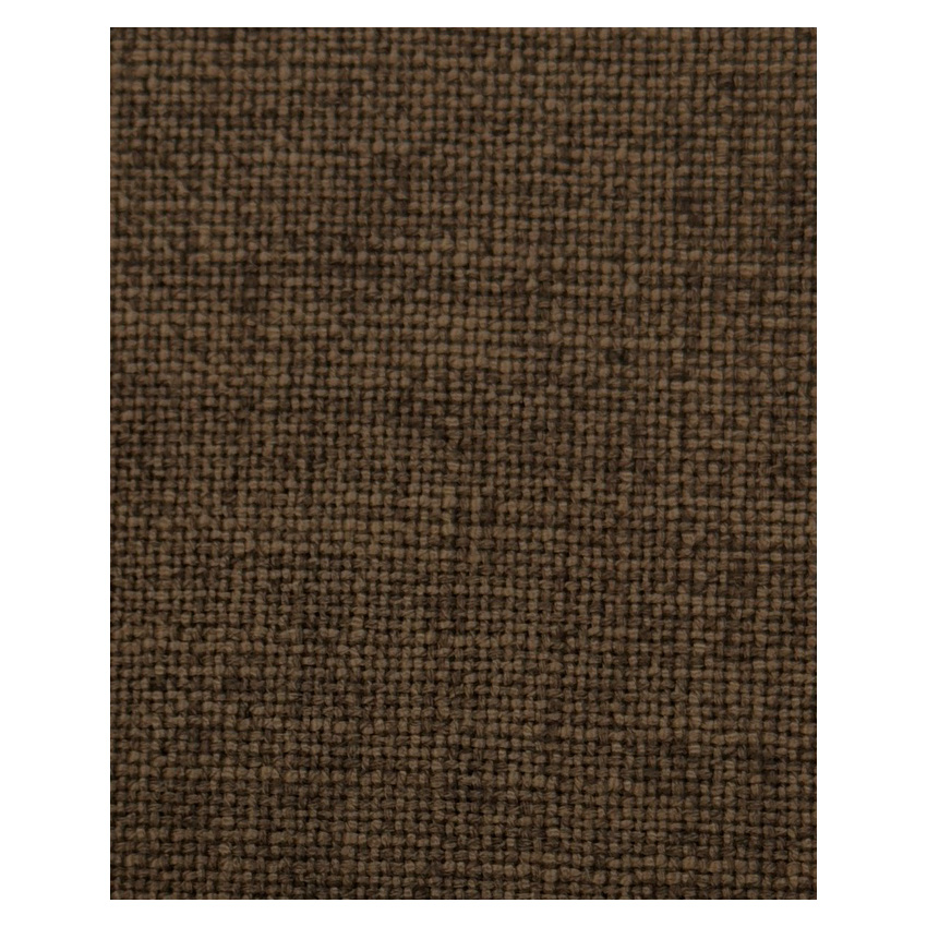 Linen look fabric Chocolate-11 with soft hand and deep brown tone