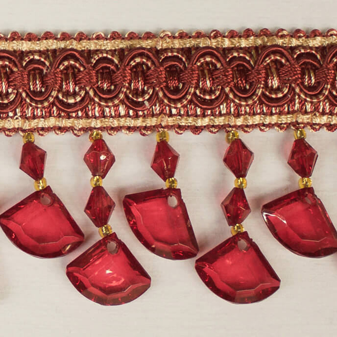 Trim Beaded Design 26 Red
