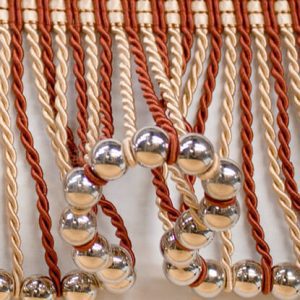 Trim Beaded Design 27 Red Beige