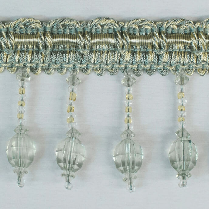 Trim Beaded Design 6 Light Blue