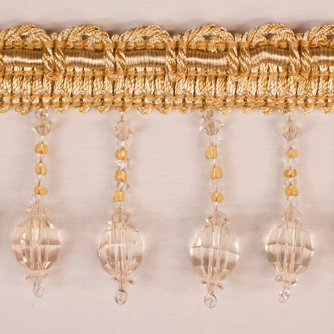Trim Beaded Design 6 Beige - Gold