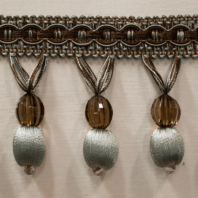 Trim Beaded Design 9 Gray - Brown