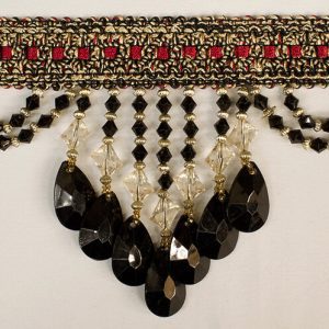Trim Beaded Design 21 Black Gold