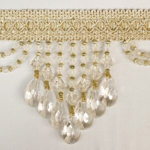 Trim Beaded Design 21 Off White