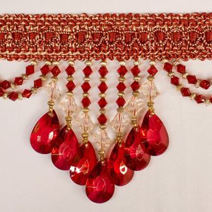 Trim Beaded Design 21 Red