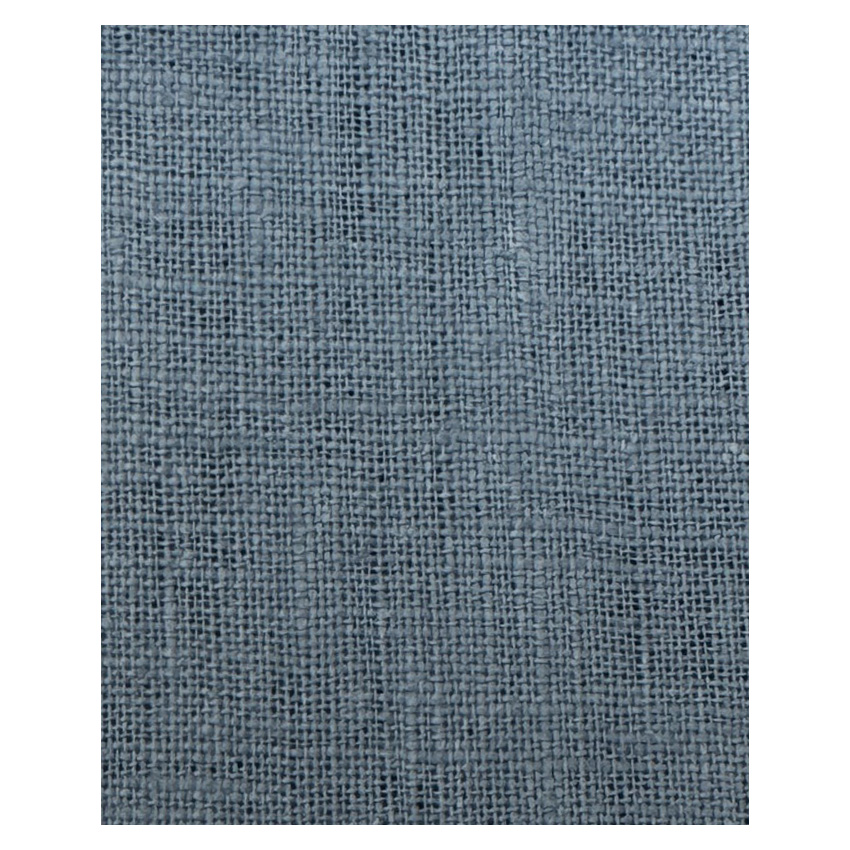 Pam linen fabric Ensigned in bold navy blue with natural linen weave
