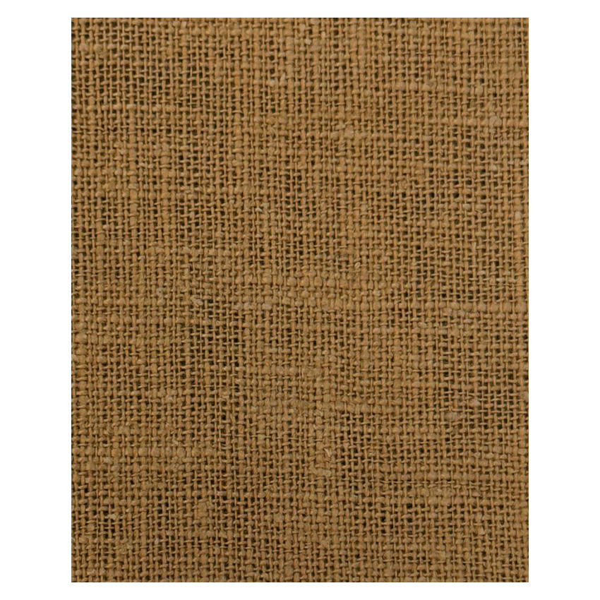 Pam linen fabric Hickory with rich wood tone and breathable 100% linen texture