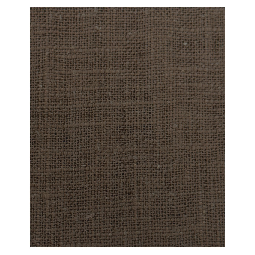 Pam linen fabric Java with deep brown tone and breathable natural weave