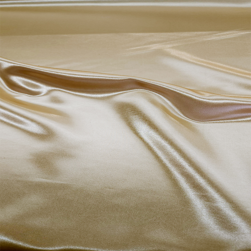 Satin Fabric Green Beige