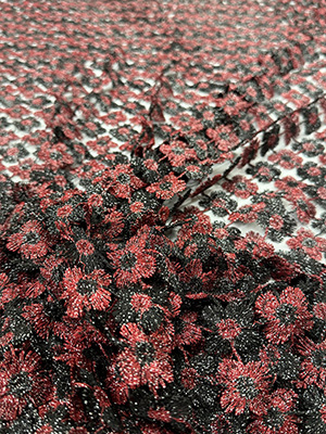 Red Black Fabric Clover