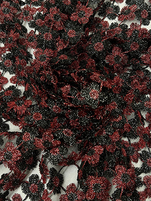 Red Black Fabric Clover