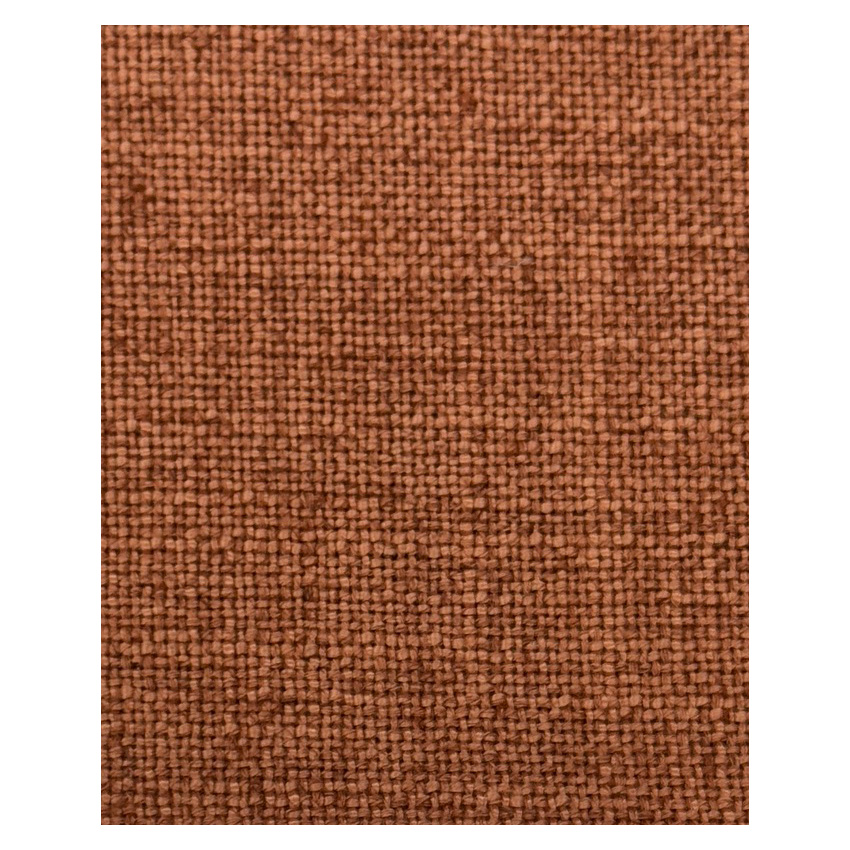 Linen look fabric Terracottabk41 with soft warm texture and natural drape