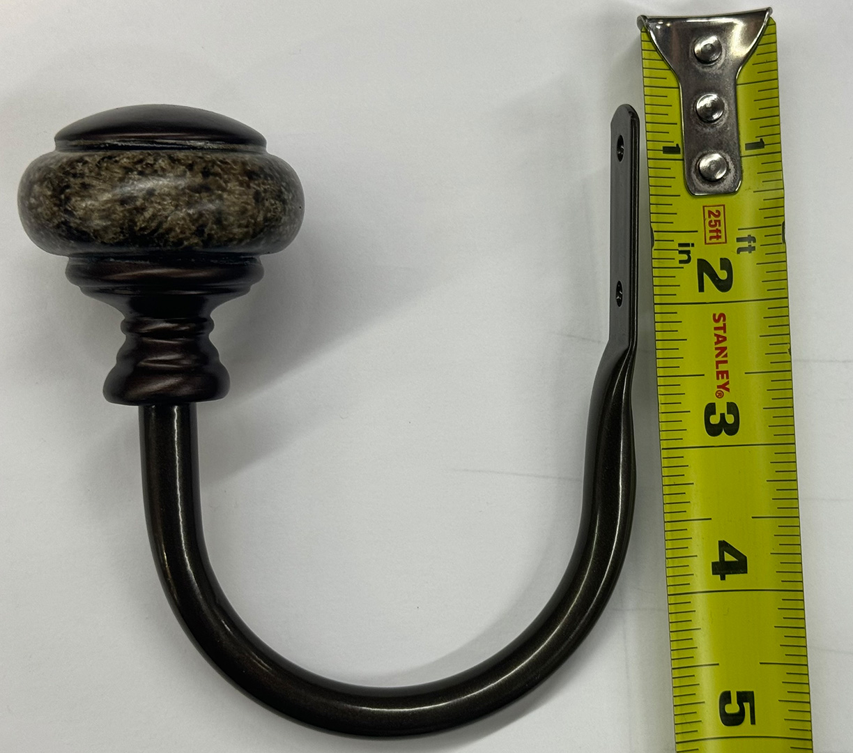 Tieback Holder Marbled Appearence Semi Circular Type Shape (Pair)