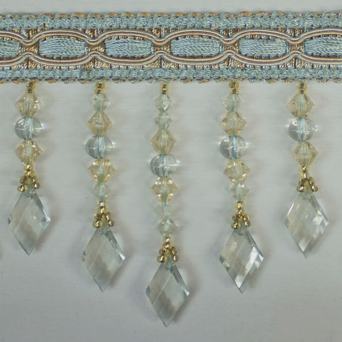 Trim Beaded Design 5 Light Blue