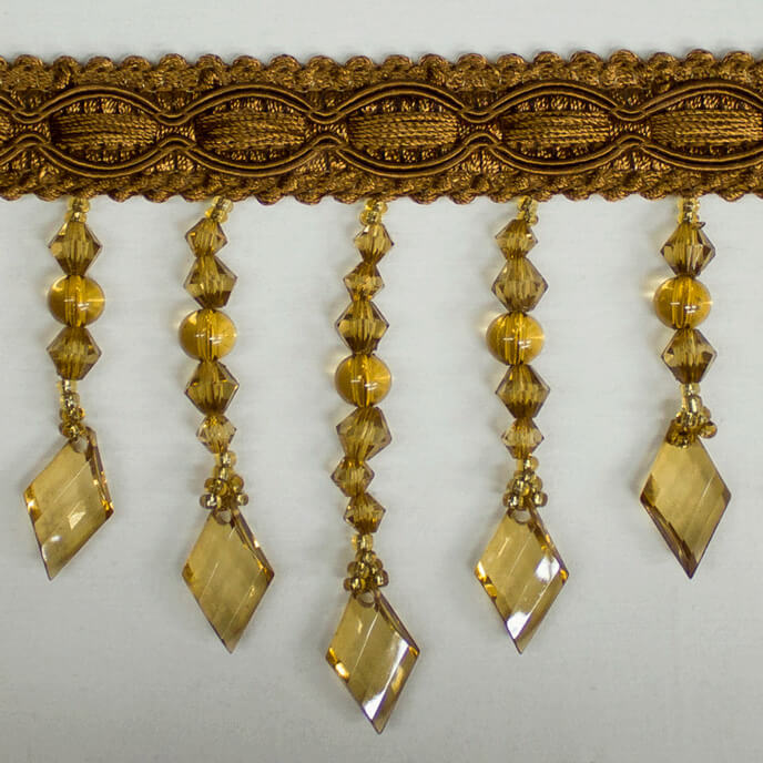 Trim Beaded Design 5 Brown