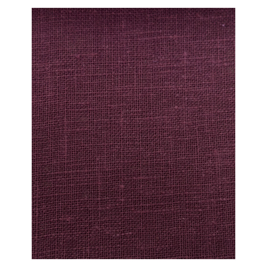 Pam linen fabric Wine with rich burgundy color and soft linen texture