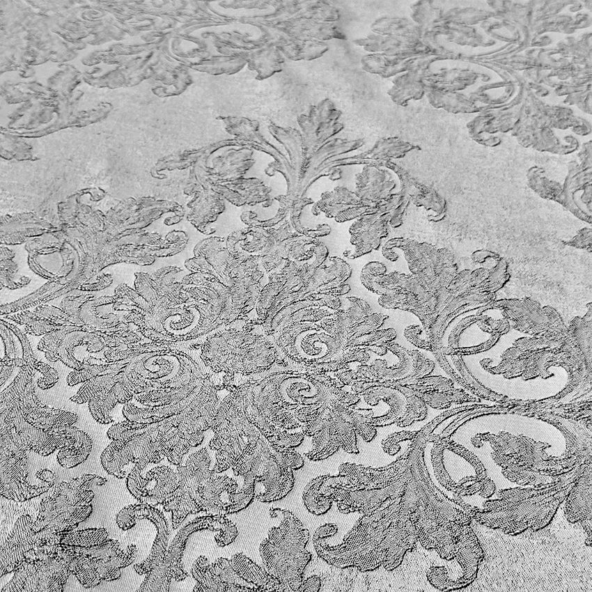 Jacquard fabric Fairmont White & Silver